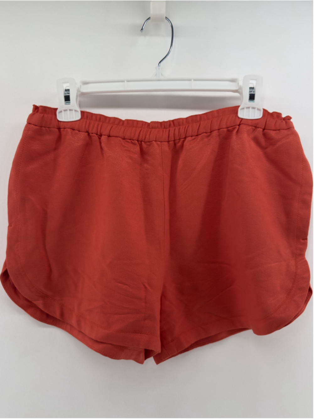 SANDRO PARIS Shimmer Orange CASUAL PREPPY Designer Shorts WOMENS 40 / US 10 12 L